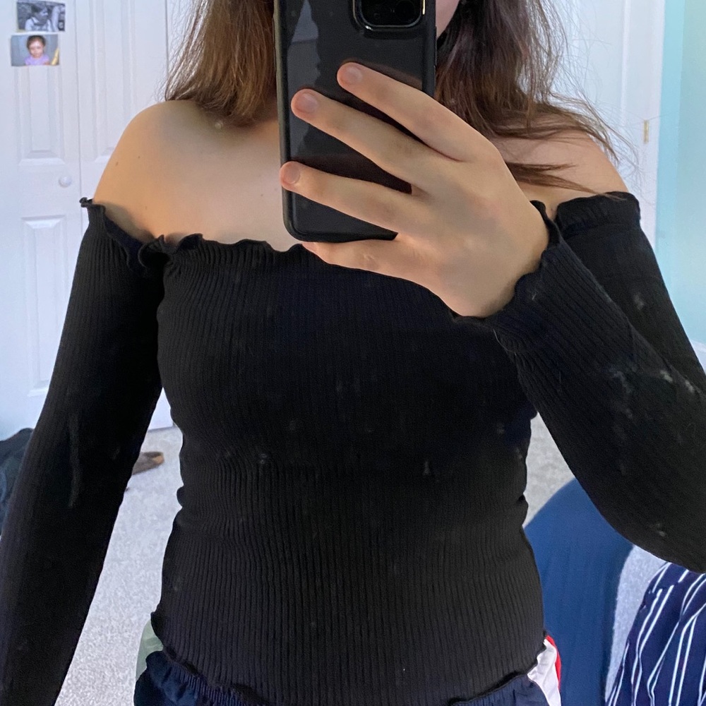 black off the shoulder top